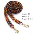 Aumey Clear White Black Brown Acrylic Chain Clutch Purse Strap Handles Bag Handbag Purse Replacement Chains 40 Inches - color: multicolored1