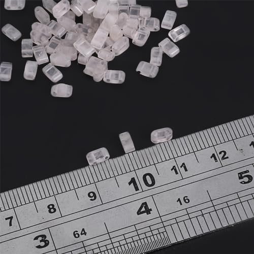 Beadia Natural Rose Quartz Stone Tila Beads 5x2mm Rectangle 2-Hole Spacer Beads for DIY Bracelet Earring Making 15"/Strand - color: Rose Quartz, size: 5x2mm