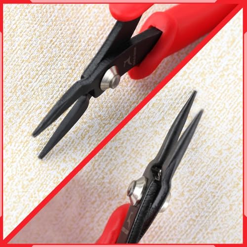 Mini Round-Nose Pliers Tweezer Nose pliers Mini Needle Nose Pliers Short-Nose Pliers Pointed Nose Pliers Smooth Jaws Jewellery Making Tool For Bending Wire Open and Close Jump Rings - style: Round-Nose Pliers