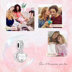 S925 Bead Dangle Charms for Bracelets Necklaces, Compatible with Pandora - style: Mother Daughter Heart Dangle