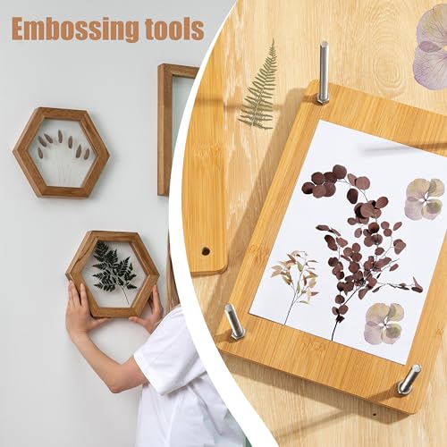 pamctry 50 Pcs Book Binding Kits for Beginners - Complete DIY Kit with Tools & Instructions, 11.6 x 7.8 Inches - style: Book Binding Kits + Bamboo Book Press