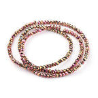 Craftdady 10 Strands 3mm Rose Gold Faceted Glass Briolette Rondelle Beads Electroplate Metallic Tiny Spacer Beads About 1960Pcs for Jewelry Craft Necklace Earring Making - color: Rose Gold, size: 3x2mm