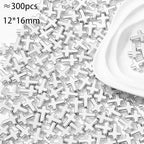 300pcs Cross Beads 12 * 16mm Silver Cross Bead Crosses Spacer Beads Bulk for DIY Crafting Necklace Bracelet Jewelry Making Keychain (Silver) - color: silver