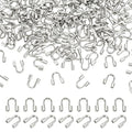 300Pcs Wire Guardian Protectors 0.7mm Hole U Shape Wire Guard Loops Thread Protector for Jewelry Making Findings Earring Necklaces Bracelet DIY Supplies (Silver) - color: silver