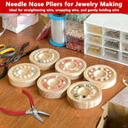 Flat mouth pliers Jewelry Making, needle nose pliers for jewelry making - color: Red-flat Mouth Pliers