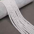 2 Strands (300PCs) White Jade Rondelle Beads, 2 * 4mm Gemstone Loose Spacer Abacus Disk Beads for DIY Bracelet Necklace Earrings Jewelry Making, Craft Supplies Beading Kit - color: White Jade, size: 2*4MM