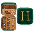 Parima Gifts for Her - Birthday & Valentine's Gifts, Personalized Jewelry Box - Travel Case with Letter H, Green - size: H