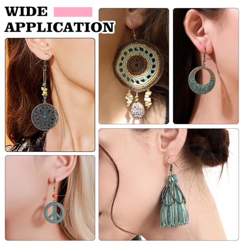 TOAOB 100pcs Earring Hooks Hypo Allergenic French Ear Wires with Ball and Coil 18mm Antique Bronze Fish Hook Earrings Making Supplies Jewelry Findings - color: Antique bronze