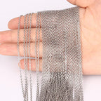 [66 Feet/ 20M] Stainless Steel Chain Bulk, 2mm 304 Stainless Steel Chains Flat Cable Link Chain Bulk for Jewelry Making DIY Craft - color: Stainless Steel, size: 2.0mm width
