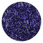 2000Pcs Tube Seed Beads 2x7mm Mini Long Glass Bugle Bead Small Craft Loose Spacer Beads for DIY Phone Charms Waist Bead Bracelets Earrings Necklaces (Royal Blue) - color: Royal blue