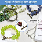 Heather's cf Toggle Jewelry Clasps – Durable Quality, Antique Plain Brass Finish Toggle Clasps & Closures for Necklace, Bracelet & Charms – Ideal for DIY, & Jewelry Making – Small (Set of 130) - color: Brass small