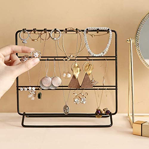 Jewelry Organizer, Jewelry Holder, Perfect Earrings, Necklaces and Bracelets Holder, Black - color: Black