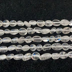 6-8mm Natural Clear Quartz Crystal Nuggets Oval Free Tumbled Pebble Semi Precious Gemstone Loose Stone Beads Approx 15.5 inch for DIY Jewelry Making - color: Clear Quartz Crystal