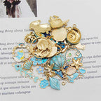 30pcs Mixed Enamel Charms Pendants for Jewelry Making Bulk lot Necklace Earrings Bracelet Craft Findings - color: Blue