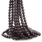 4mm Natural Garnet Gemstone Round Loose Stone Beads for Jewelry Making DIY Crafts Design 1 Strand 15" APPR.98-100pcs - color: Garnet, size: 4mm