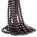 10mm Natural Garnet Gemstone Round Loose Stone Beads for Jewelry Making DIY Crafts Design 1 Strand 15" APPR.34-36pcs - color: Garnet, size: 10mm