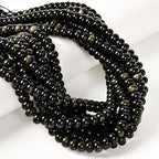 ICAI Natural 5x8mm Rondelle Beads, Abacus Disk Stone Spacer Gemstone Beads for DIY Bracelet Necklace Jewelry Making (Golden Obsidian) - color: Golden Obsidian, size: 5x8
