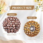 40 Pcs 20 mm Rhinestone Beads Bulk Crystal Round Disco Ball Chunky Bubblegum Beads for Pens Bracelets Charms Craft European Style Jewelry Making Supplies Christmas(5 Colors) - color: 5 Colors