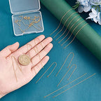 UNICRAFTALE 20pcs Golden Stainless Steel Ear Threads Earrings 109mm Long String Ear Threads with Loops Drop Earring Threader Jewelry Finding for Jewelry Making - color: Golden, size: 109mm