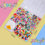 Yochus 1200pcs Clay Beads Bracelet Making Kit, 21Style Animal Butterfly Dog Fruit Flower Pony Candy Heart Star Rainbow Ball Space Sea Theme Letter Beads for Jewelry Making, Friendship Crafts Gifts