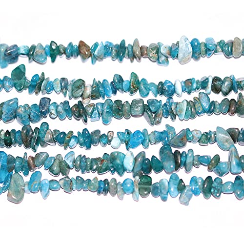 5-8mm Natural Blue Apatite Gemstone Chips Loose Beads Semi Precious for Jewelry Making DIY Handmade Craft Supplies 1 Strand per Bag Approxi 34" - color: Blue Apatite Chips