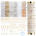 Xylise Jewelry Making Supplies Kit Natural Stone Beads for Irregular Natural Stone with for DIY Craft Bracelet Necklace Earrings for Adults (White Jade) - color: White Jade