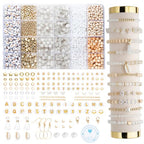 Xylise Jewelry Making Supplies Kit Natural Stone Beads for Irregular Natural Stone with for DIY Craft Bracelet Necklace Earrings for Adults (White Jade) - color: White Jade