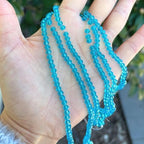 500pcs Czech Faceted Rondelle Crystal Glass Loose Beads 4mm Small Tiny Spacer Bulk Aquamarine Blue for DIY Craft Jewelry Making CCR410 - color: Aquamarine Blue, size: 4mm (0.16") - 500pcs