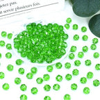Dowarm 200 Pieces Round Crystal Glass Beads for Jewelry Making, Crafts, Wine Charms, Wind Chimes, Suncatchers - 5000 Spacer Beads (Green, 4MM) - color: 07-Grass Green, size: 4MM