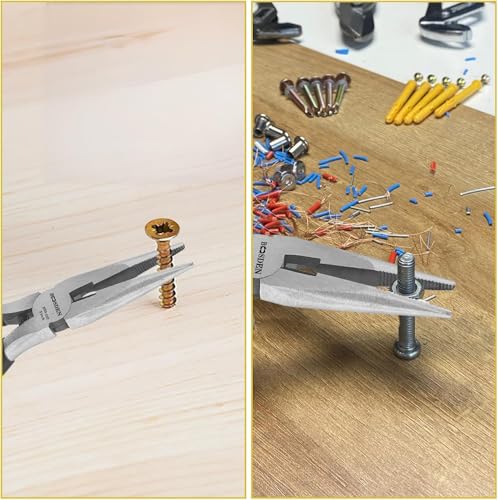 BOOSDEN 5" Needle Nose Pliers 2-Pack, Small Jewelry Pliers Set with Side Cutter, Mini Precision Pliers for Beginner Jewelry Making, Electronics Repair, DIY Crafts - Essential Home Tool Kit - size: 5''-2 pack