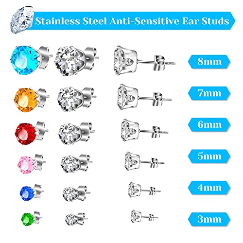 Reusable Ear Piercing Gun Kit, Professional Ear Piercing Gun with Stainless Steel Piercing Studs, Colorful Crystal Earrings for At Home Salon Earlobe Cartilage Helix Tragus Piercing Tool Set - color: Blue