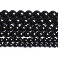 4mm 93pcs Natural Black Agates Onyx Stone Beads Smooth Round Loose Spacer Beads for Jewelry Making DIY Bracelets 15" (Black Agate, 4mm) - color: Black Agate, size: 4mm