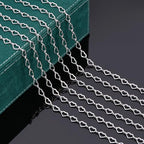 UMAOKANG 3 Meters Heart Chain for Jewelry Making Stainless Steel Chain Roll with Jewelry Supplies Findings Women Necklace Bracelet DIY - color: Heart Silver