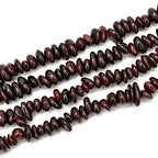 5-8mm Natral Healing Gemstone Waist Bracelets Necklace Kit Irregular Stone DIY Crafts Design Jewelry Making 1 Strand per Bag Approxi 34 inch (Red Garnet Chips) - color: Red Garnet Chips