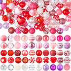 Huquary 100 Pcs 20mm Rhinestone Bubblegum Beads for Pens Mixed Crystal Resin Chunky Beads for DIY Craft Keychain Necklace Bracelet Jewelry Making(Sweet Color) - color: Sweet Style