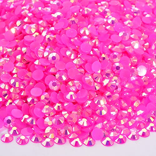 Blinginbox 25000pcs Flatback Rhinestones,Resin Non Hotfix Rhinestones Large Quantity Wholesale for Crafts DIY Creative Design,Clothes,Makeup,Nail Art (4mm=0.15", Lt.Rose AB) - color: Lt.Rose AB, size: 4mm=0.15"