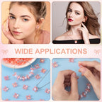100pcs Cherry Blossom Beads, 5-Petal Acrylic Flower Beads, Mini Spacer Hair Accessories Halloween Christmas for Bracelets Earring Jewelry Making- Red - color: Red