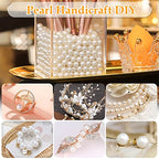 Pearl Beads for Craft, Anezus 200pcs Ivory Faux Fake Pearls, 12 MM Sew on Pearl Beads with Holes for Jewelry Making, Bracelets, Necklaces, Hairs, Crafts, Decoration and Vase Filler - size: 12 MM