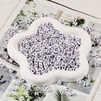 1000Pcs Square White Acrylic Number Beads Cube Number Beads 0-9 for Jewelry Making DIY Necklaces Key Chains Bracelets (6x6mm) - color: White Mixed Black Number 0-9