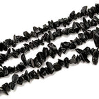 PLTbeads 5-8mm Natral Healing Gemstone Waist Bracelets Necklace Kit Irregular Stone DIY Crafts Design Jewelry Making 1 Strand per Bag Approxi 34 inch (Black Obsidian Chips) - color: Black Obsidian Chips