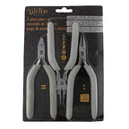 The Beadsmith Wire Tool Set - 3-Piece Kit (Flat Nose, Tungsten Carbide Flush Cutter & 6-in-1 Wire Looper), Elongated, Comfortable Handles with Double-Leaf Springs - style: 3 Plier Combo