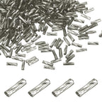 uxcell 1500Pcs Glass Bugle Seed Beads, 6x2mm Mini Long Tube Seed Beads Tube Loose Glass Seed Spacer Bead for DIY Earring Bracelets Necklace Jewelry Making Embroidery, Iron Grey - color: Iron Grey
