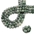 122Pcs(2 Strand/Set) 6mm Green Spot Jasper Smooth Round Beads Natural Stone Beads AAA Grade Premium Round Gemstone Genuine Real Stone Loose for DIY Bracelet Jewelry String Making - color: Green Spot Jasper, size: 6mm
