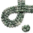 122Pcs(2 Strand/Set) 6mm Green Spot Jasper Smooth Round Beads Natural Stone Beads AAA Grade Premium Round Gemstone Genuine Real Stone Loose for DIY Bracelet Jewelry String Making - color: Green Spot Jasper, size: 6mm