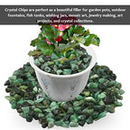 Emerald Pre Drilled Crystal Crushed Chips Beads for Bracelets Making, DIY Handmade Natural Healing Crystals (25 Inch Strand) - color: Emerald