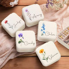 Ajiangwu Mothers Day Gifts for Mom,Personalized Travel Jewelry Case with Custom Name,Small Jewelry Organizer for Rings, Necklaces, Bracelets, Earring,Bridesmaid Proposal Gifts Ideas - color: Design 2