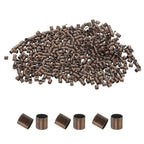 uxcell 500 Pcs Tube Crimp Beads, 2x2mm Copper Crimp Beads End Stopper Beads Tiny Loose Spacer Beads for Earrings Necklaces Bracelets Pendant DIY Crafts, Dark Bronze - color: Dark Bronze, size: 1.6 mm