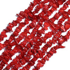 Chip Shells, 260pcs 5-8mm Irregular Beads with Holes, Red Shell & Garnet Chip Beads for Jewelry Making - color: Red