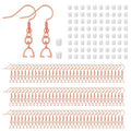 180PCS Earring Making Kits Rose Gold Earring Hooks Hypoallergenic Ear Wires Fish Hook for DIY Jewelry Making Bulk Pack - color: Rose Gold