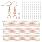 180PCS Earring Making Kits Rose Gold Earring Hooks Hypoallergenic Ear Wires Fish Hook for DIY Jewelry Making Bulk Pack - color: Rose Gold